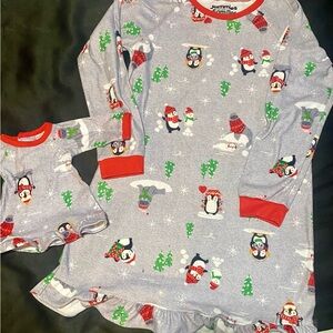 Gray Penguin Kids Pajamas